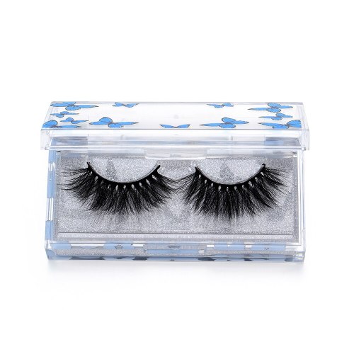 1Pcs Clear Plastic Eyelashes Case with Inside Tray 3D Butterfly Design Eyelashes Packaging Mink Hair Empty Lash Boxes