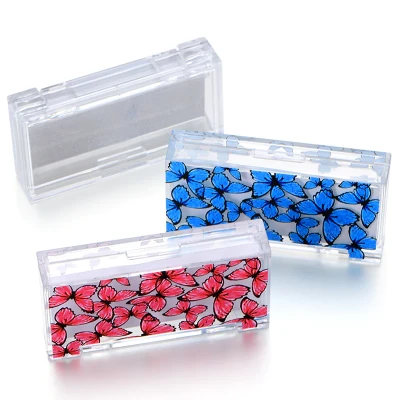 1Pcs Clear Plastic Eyelashes Case with Inside Tray 3D Butterfly Design Eyelashes Packaging Mink Hair Empty Lash Boxes