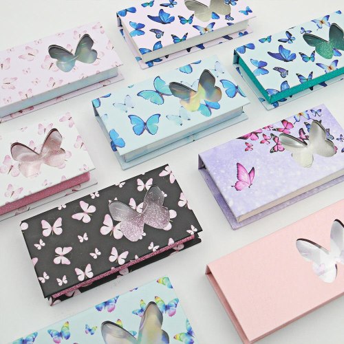 Butterfly Design Lash Boxes Packaging Eyelash Packaging With Tray Lashes Box Mink Lashes Storage Holder Pack Box Case Wholesale