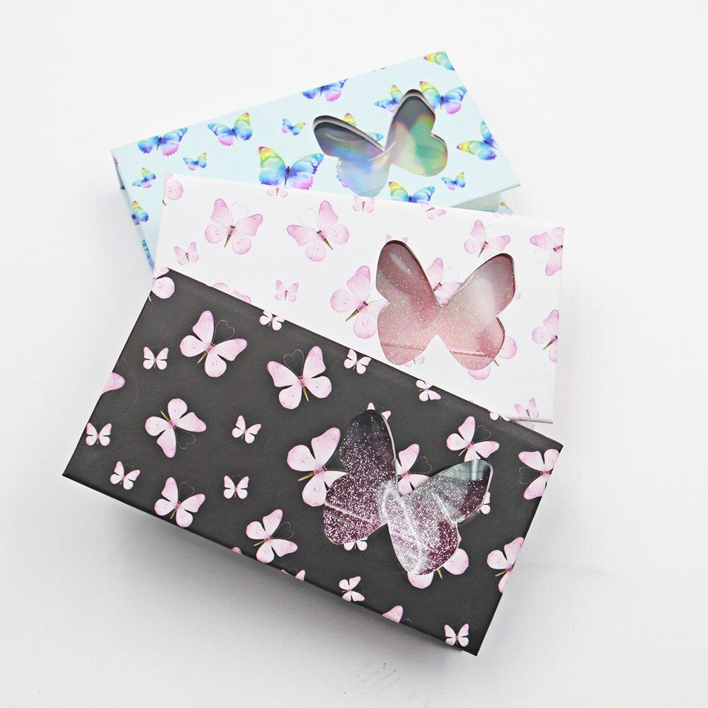 Butterfly Design Lash Boxes Packaging Eyelash Packaging With Tray Lashes Box Mink Lashes Storage Holder Pack Box Case Wholesale
