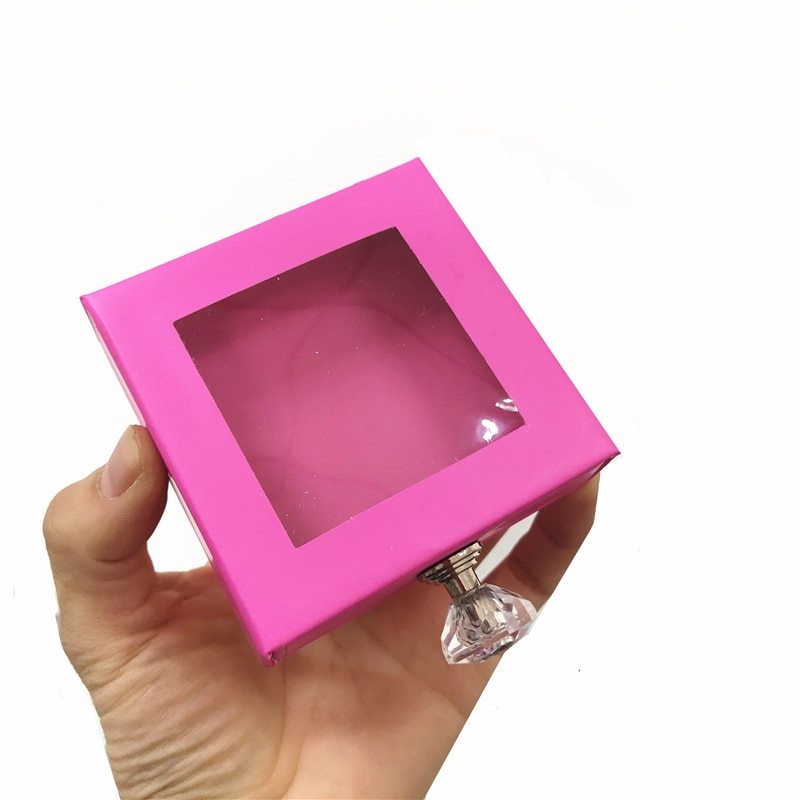 Pink yellow blue color eyelash packaging box lash boxes package custom logo 25mm mink lashes strip magnetic case bulk vendors