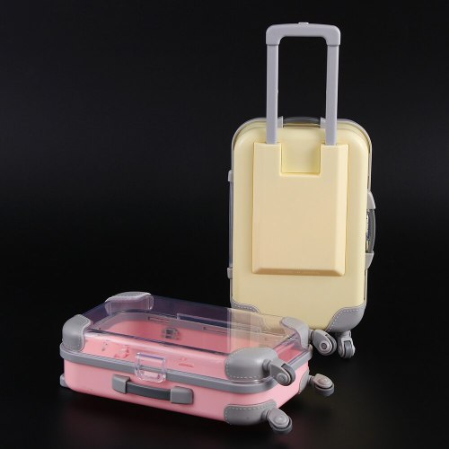 Mini trolley false eyelashes packaging box luggage lashes suitcase luxury mink lashes fluffy curly case Beauty Makeup Package