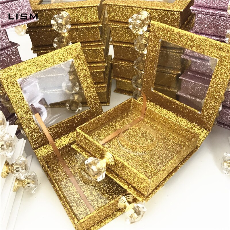 Mangodot 1pcs Mink False Eyelashes Book Custom Packing Magnetic Gift boxes Diamond Lashes Cases Package Makeup Cosmetic Case