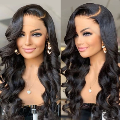 Drivworld 13x4 Body Wave Lace Front Wig inch Lace Front Human Hair Wigs Preplucked Melted Hairline Wig For Women Full Wig Leader