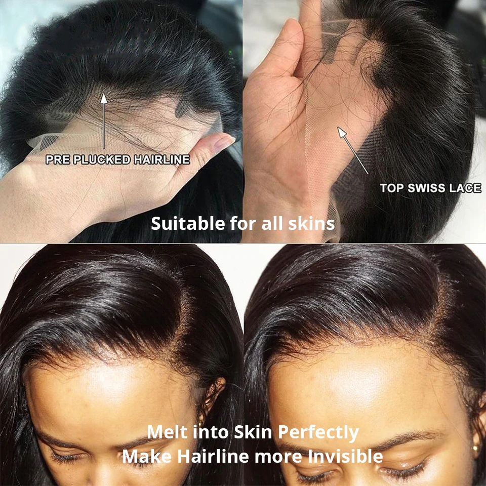 Drivworld 13x4 Body Wave Lace Front Wig inch Lace Front Human Hair Wigs Preplucked Melted Hairline Wig For Women Full Wig Leader