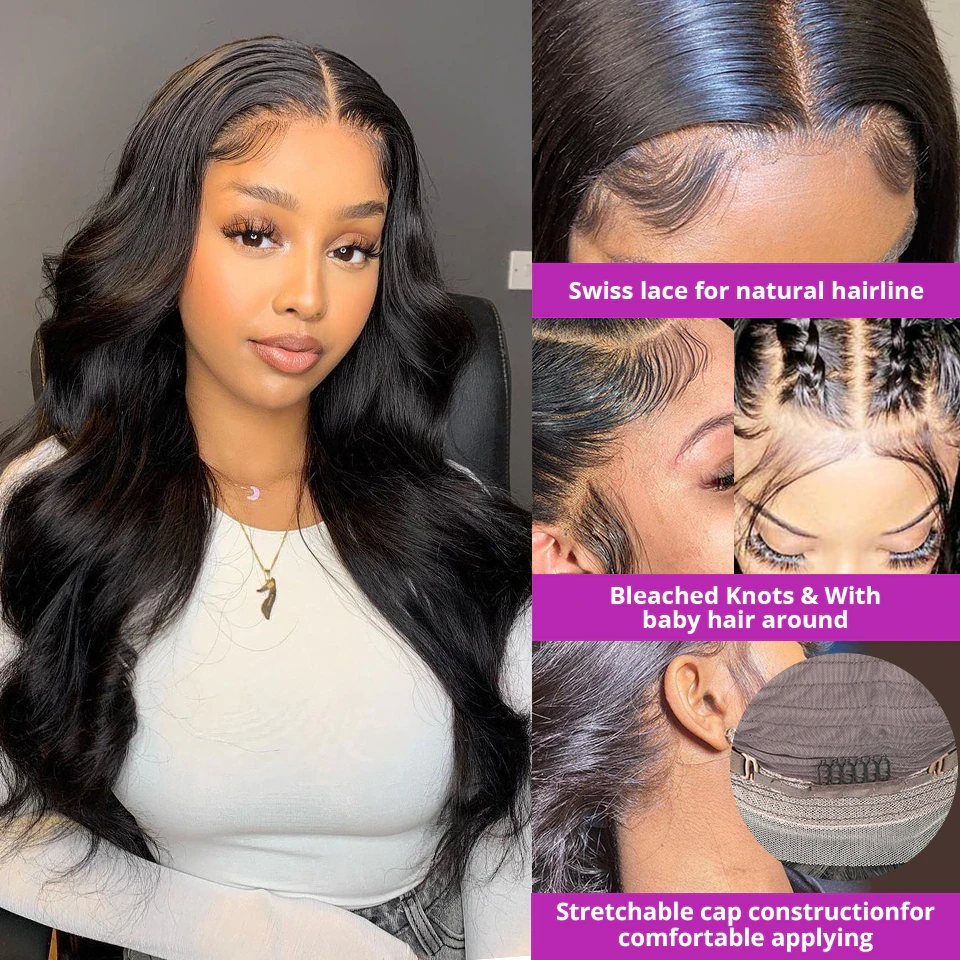 Drivworld 13x4 Body Wave Lace Front Wig inch Lace Front Human Hair Wigs Preplucked Melted Hairline Wig For Women Full Wig Leader
