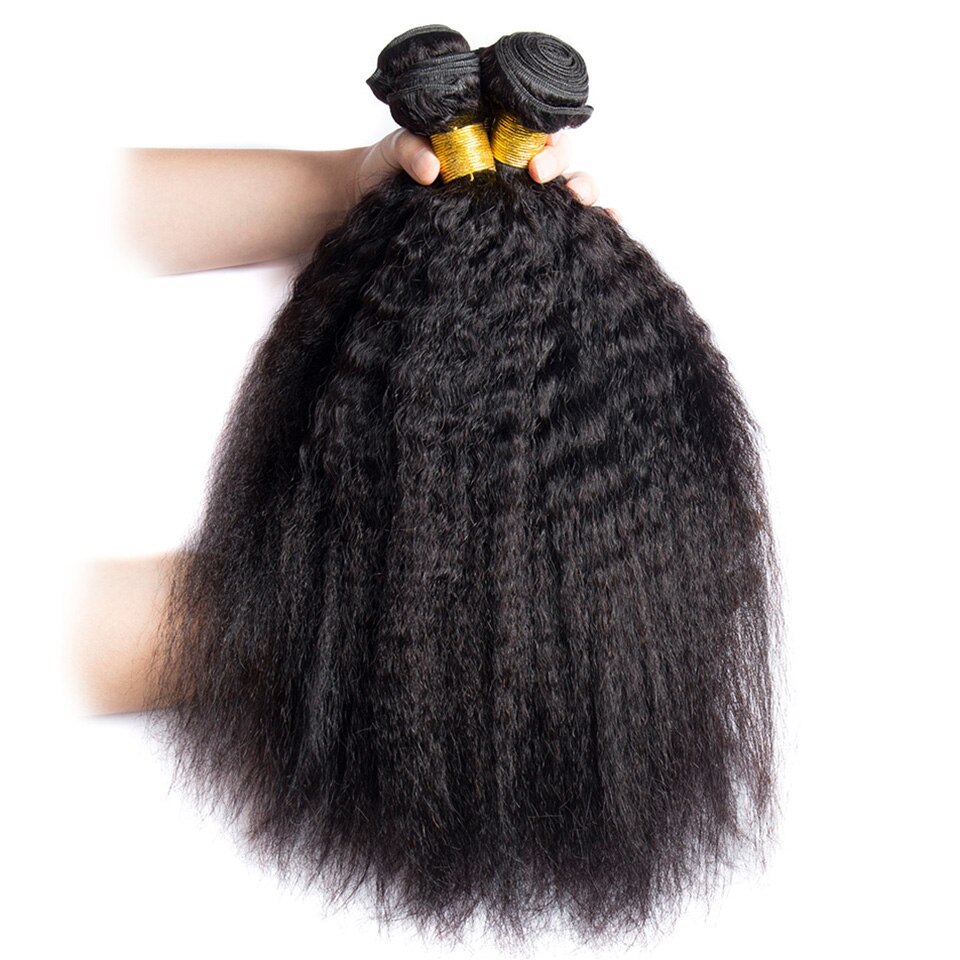 Drivwoirld Kinky Straight  Bundles Human Hair Bundles Deal Brazilian Hair weave Bundles Sew in Human Hair Extensions
