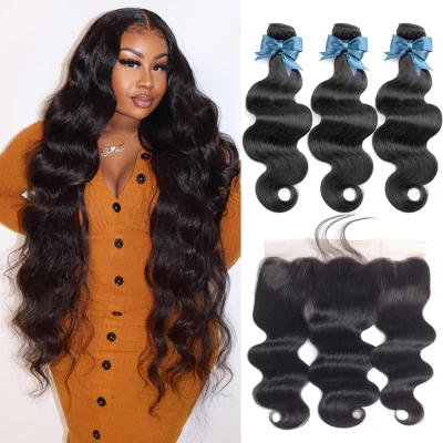 Drivworld Brazilian hair 100% real human hair wig brazilian deep wave natural color smooth hair weave