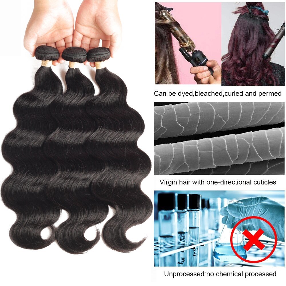 Drivworld Brazilian hair 100% real human hair wig brazilian deep wave natural color smooth hair weave