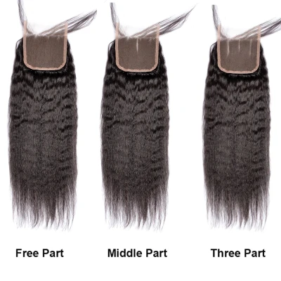 Kinky Straight  Lace Closure Maxine Remy Human Hair Closure Italy Yaki Human Hair 4x4 Lace Closure Cheap closure cheveux humain