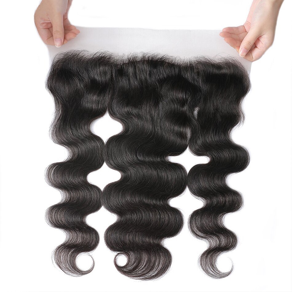 Body Wave 13x4 Lace Frontal Only Brazilian Virgin 100% Remy Human Hair Weave Extension Natural Hairline Loose Wave Pre Plucked