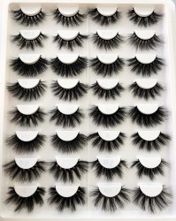 Drivworld 2021 DRMA Mink Hair False Eyelashes 25MM Long Cross-Eyelashes Thick, Slender and Exaggerated Mink Individual Lashes Makeup Cosmetic