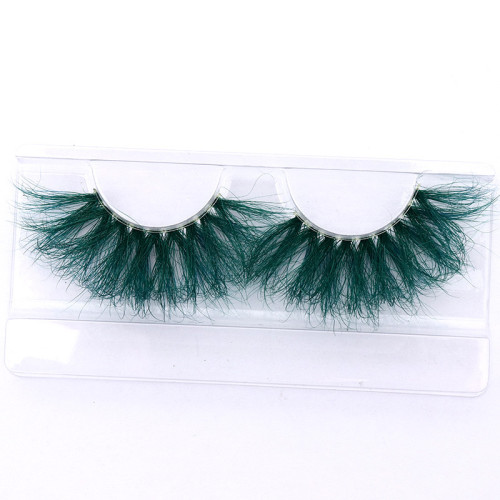 Drivworld 2021 3D colored mink hair false eyelashes 25mm mink hair messy cross colorful dramatic eyelashes