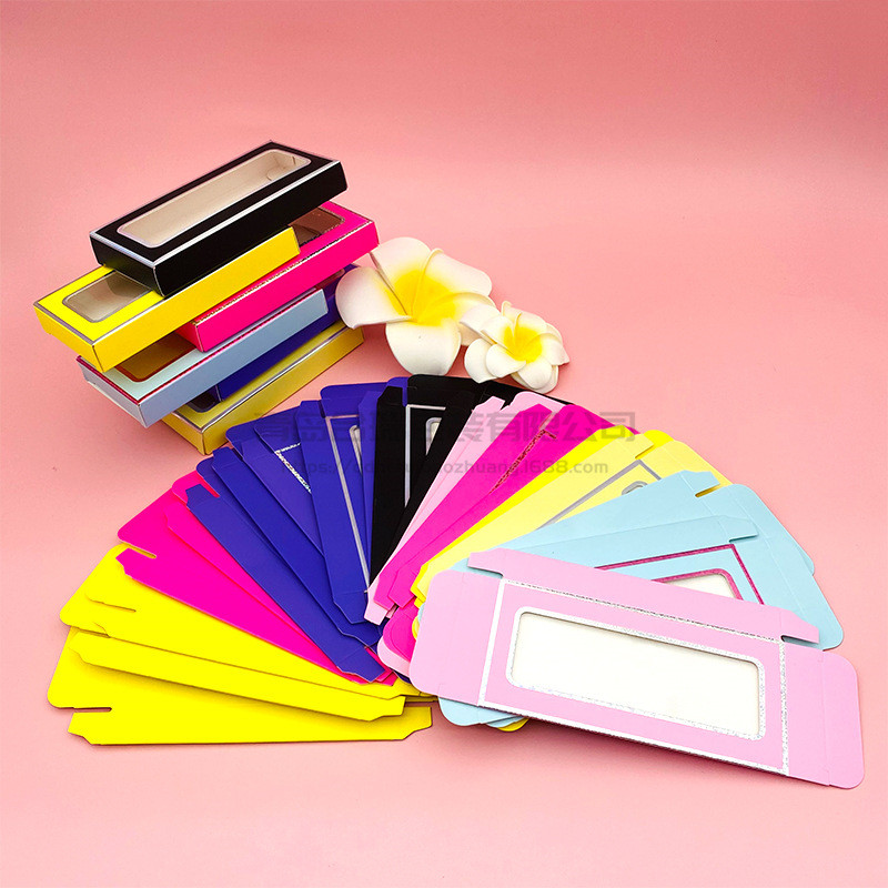 Drivworld NEW Wholesale Square False Eyelash Packaging Box Fake 3d Mink eyelashes Boxes Faux Cils lash strip Case Empty