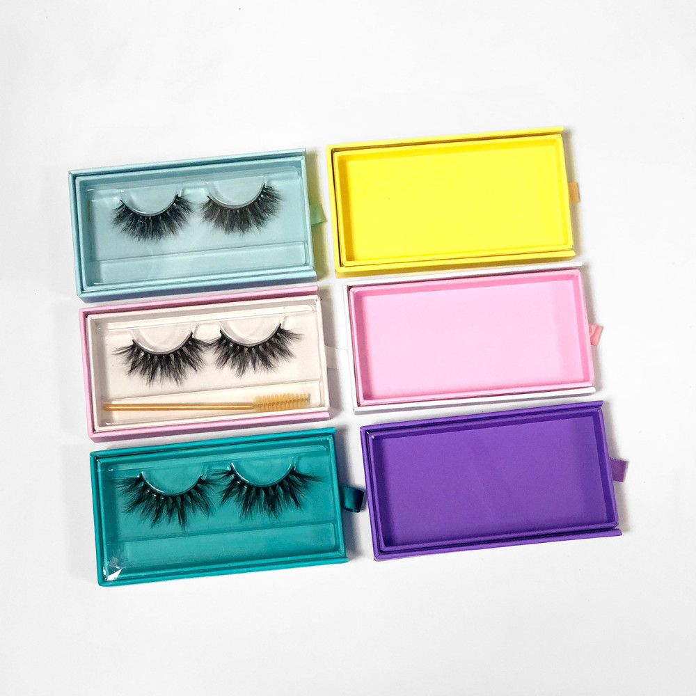 Drivworld NEW Wholesale Square False Eyelash Packaging Box Fake 3d Mink eyelashes Boxes Faux Cils lash strip Case Empty
