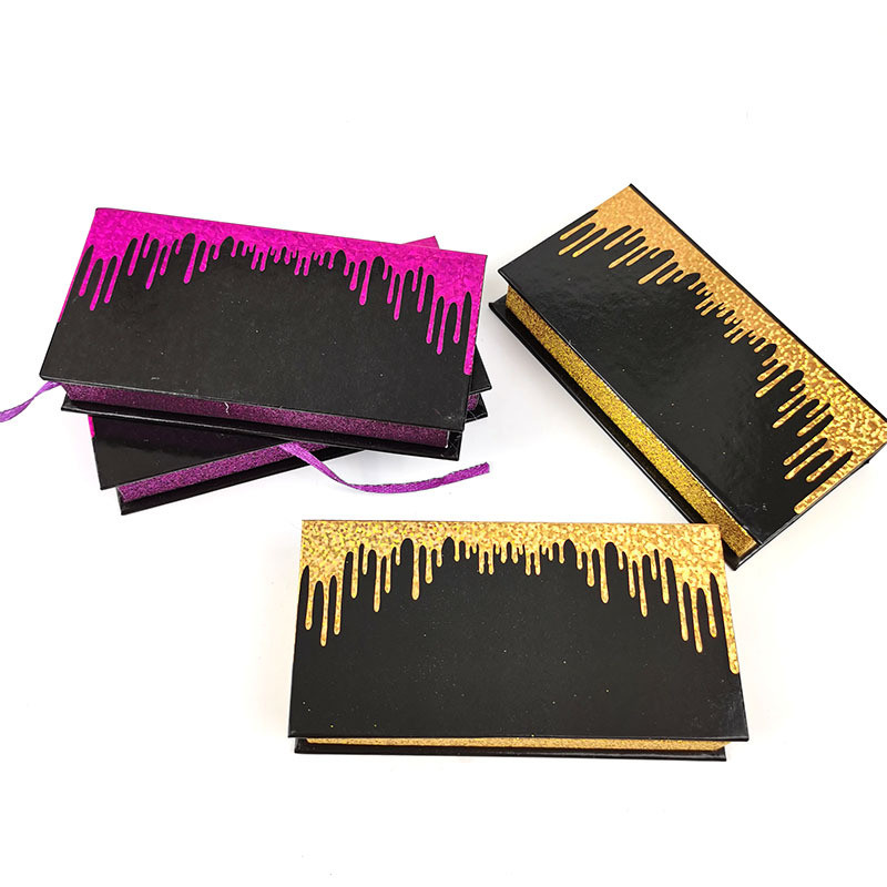 Drivworld NEW Wholesale Square False Eyelash Packaging Box Fake 3d Mink eyelashes Boxes Faux Cils lash strip Case Empty