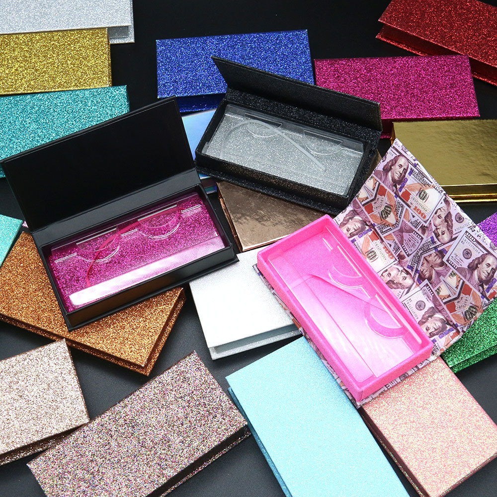 2021 NEW Wholesale Square False Eyelash Packaging Box Fake 3d Mink eyelashes Boxes Faux Cils lash strip Case Empty