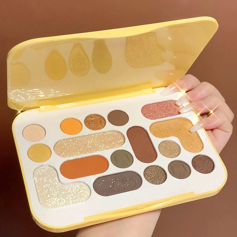 17-color Keyboard Pearlescent Eyeshadow Palette Matte Waterproof Eyeshadow Female Cosmetics Cute Makeup Palette Beauty
