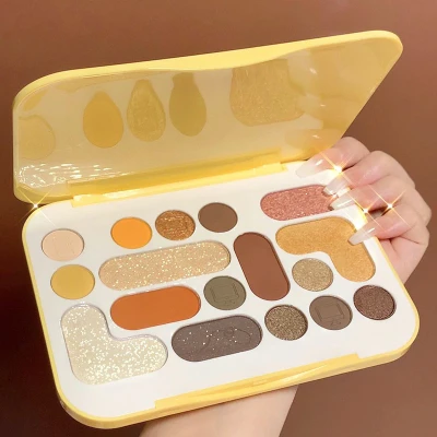 17-color Keyboard Pearlescent Eyeshadow Palette Matte Waterproof Eyeshadow Female Cosmetics Cute Makeup Palette Beauty