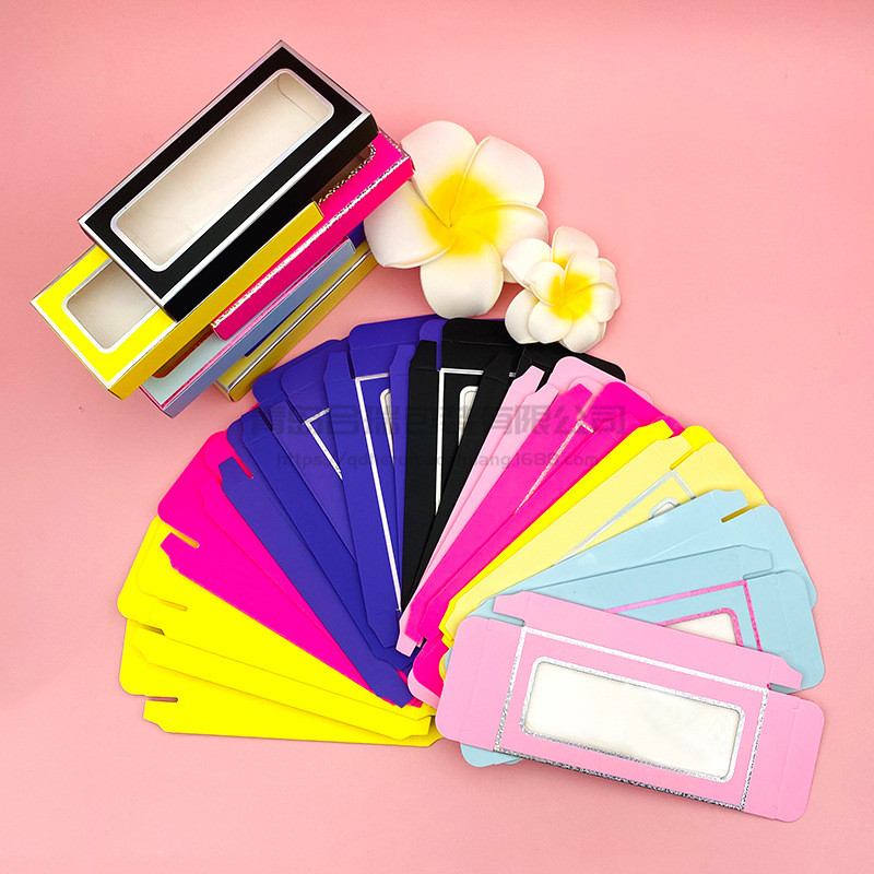 Drivworld NEW Wholesale Square False Eyelash Packaging Box Fake 3d Mink eyelashes Boxes Faux Cils lash strip Case Empty