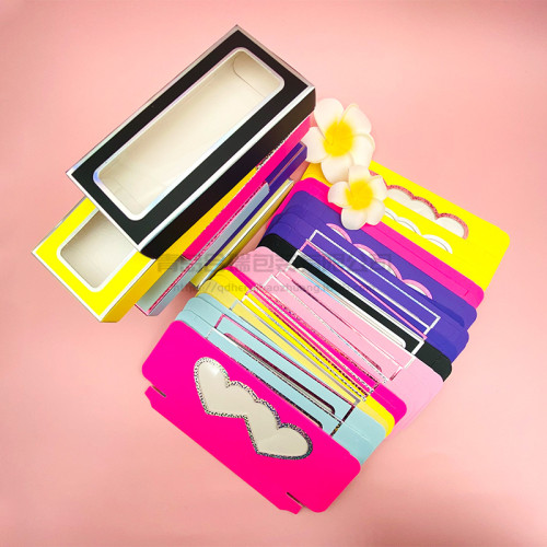 Drivworld NEW Wholesale Square False Eyelash Packaging Box Fake 3d Mink eyelashes Boxes Faux Cils lash strip Case Empty