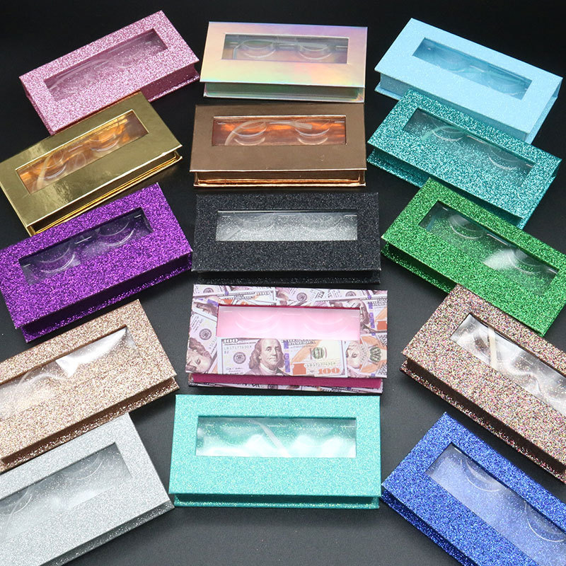Drivworld NEW Wholesale Square False Eyelash Packaging Box Fake 3d Mink eyelashes Boxes Faux Cils lash strip Case Empty