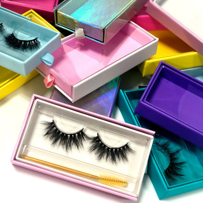 Drivworld NEW Wholesale Square False Eyelash Packaging Box Fake 3d Mink eyelashes Boxes Faux Cils lash strip Case Empty