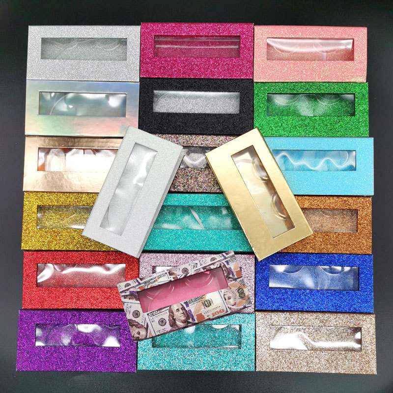 Drivworld NEW Wholesale Square False Eyelash Packaging Box Fake 3d Mink eyelashes Boxes Faux Cils lash strip Case Empty