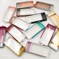 Drivworld NEW Wholesale Square False Eyelash Packaging Box Fake 3d Mink eyelashes Boxes Faux Cils lash strip Case Empty