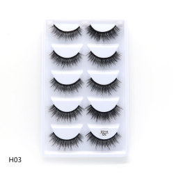 Crazy 5 In One Private Label Eyelash 3D 5D 8D Strip False Natural eye Lashes False Eyelashes Set Faux Mink Lashes