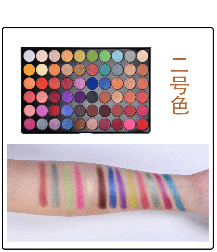 Drivworld Europe and the United States cross-border makeup 60-color high-gloss eye shadow waterproof easy to color studio makeup artist professional eye shadow tray hot sale
