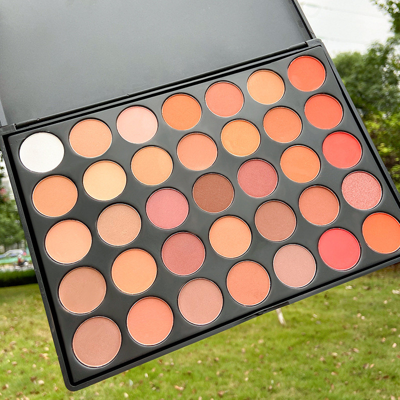 Drivworld 35 color eyeshadow earth color pumpkin makeup pearly matte non-flying powder easy to color eyeshadow palette wholesale
