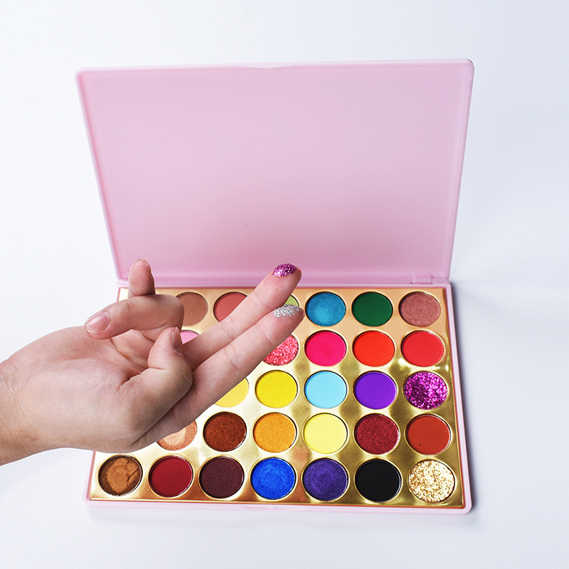 Drivworld no logo European and American hot style 35 color eyeshadow glitter powder matte pearlescent eyeshadow palette waterproof color makeup wholesale
