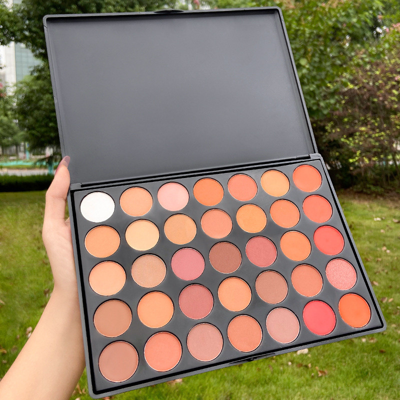 Drivworld 35 color eyeshadow earth color pumpkin makeup pearly matte non-flying powder easy to color eyeshadow palette wholesale