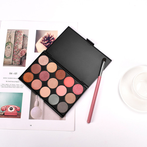 Drivworld European and American hot-selling 15-color eyeshadow palette without LOGO, smoky makeup, pearly matte, easy to color, non-tipping eyeshadows can be customized