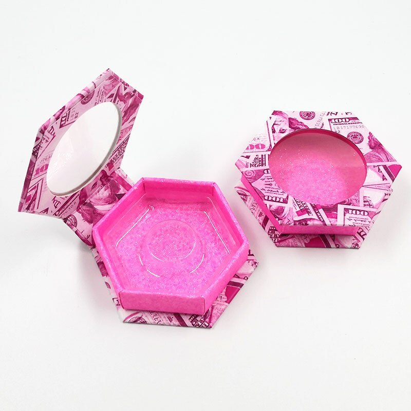 NEW 10/20/50/pcs Lash Boxes Packaging Wholesale Fahion New Empty Eyelash Packaging Box hexagon Lashes Case Eyelashes Package