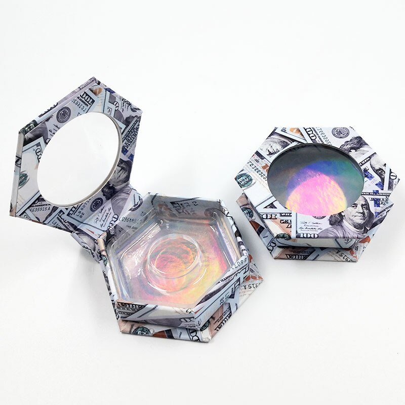 NEW 10/20/50/pcs Lash Boxes Packaging Wholesale Fahion New Empty Eyelash Packaging Box hexagon Lashes Case Eyelashes Package
