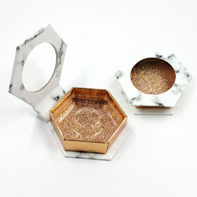 NEW 10/20/50/pcs Lash Boxes Packaging Wholesale Fahion New Empty Eyelash Packaging Box hexagon Lashes Case Eyelashes Package