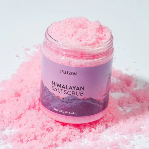 250g Bellezon Pink Scrub Deep Cleansing Exfoliating Himalayan Exfoliating Salt body scrub beauty products body care products