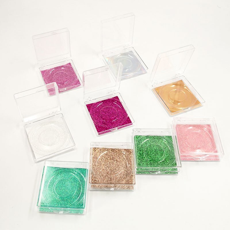 bulk wholesale lash case eyelash packaging box lash boxes packaging glitter sliding plastic case with clear trays holder