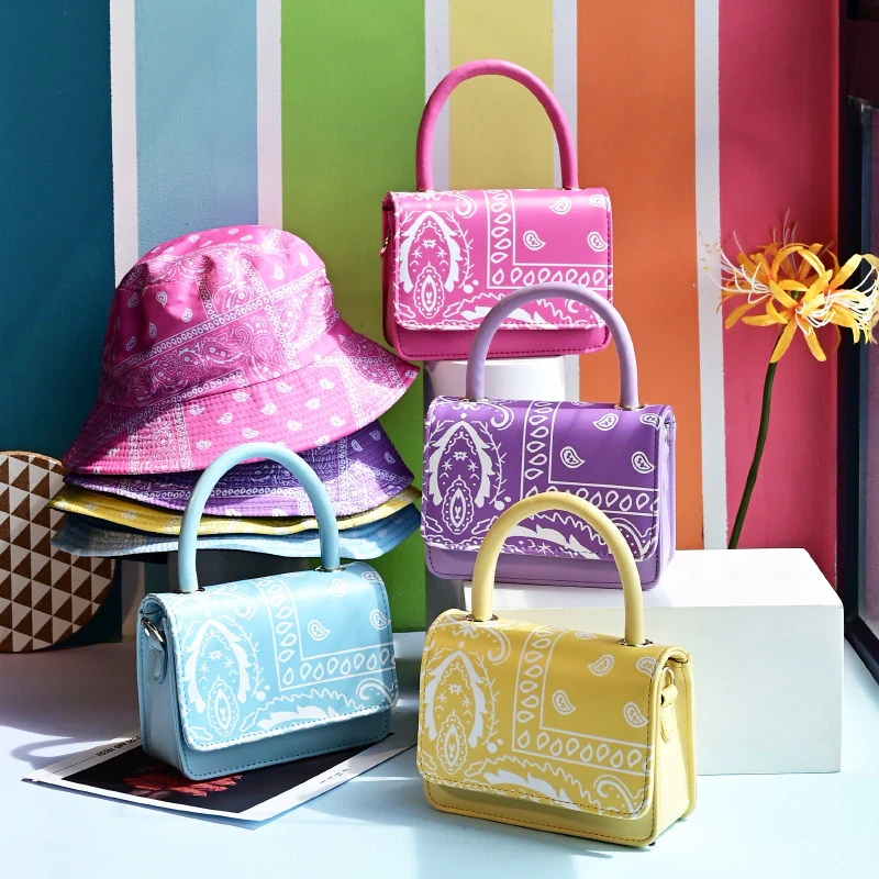 New Arrivals 2021 Bucket Hats and Bandana Purse Set Women Hand Bags Ladies Luxury Handbags