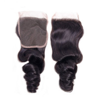 Drivworld Brazillian human hair Loose Wave 4*4'' Lace Closure