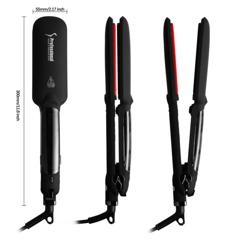 Professional Steam Hair Straightener Infrared Steam Iron Professional Hair Iron for Thick Hair Flat Iron Salon Steam Iron