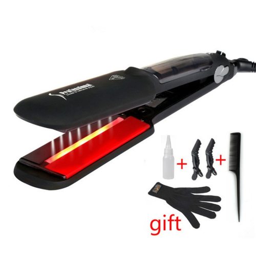 Professional Steam Hair Straightener Infrared Steam Iron Professional Hair Iron for Thick Hair Flat Iron Salon Steam Iron