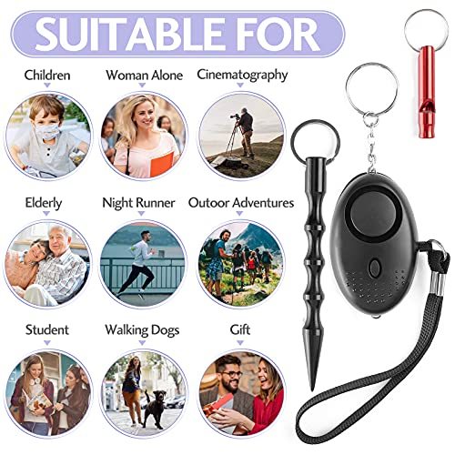 Self Defense Keychain Chapstick Holder, Safety Wristlet Keychains For Women Set