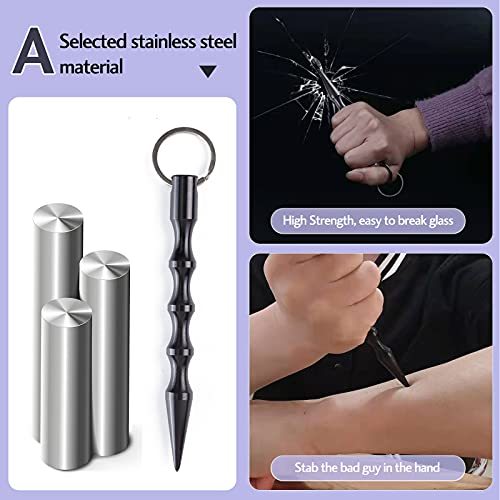Self Defense Keychain Chapstick Holder, Safety Wristlet Keychains For Women Set