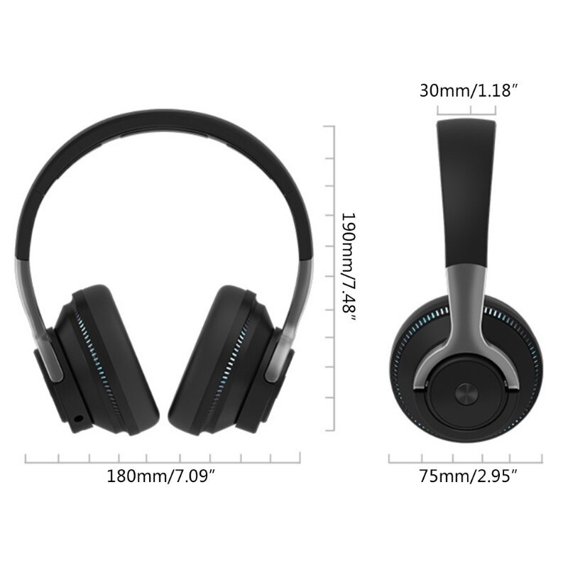 RGB Colorful Gaming Headset Headphone Premium Omnidirectional Microphone Foldable Earmuffs Active Noise Oct6 21 Dropship
