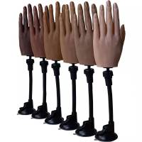 Drivworld 2021 manicure silicone practice hand model with joints bendable matching nail piece practice silicone prosthetic