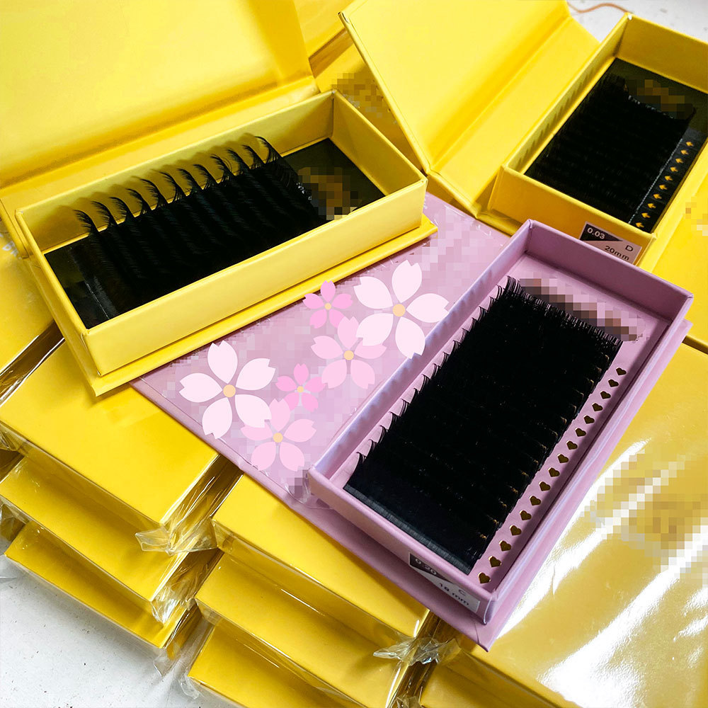 Drivworld 2021 Private Label Eyelash extension single dense row single matte round hair natural and comfortable curling factory custom wholesale false eyelashes