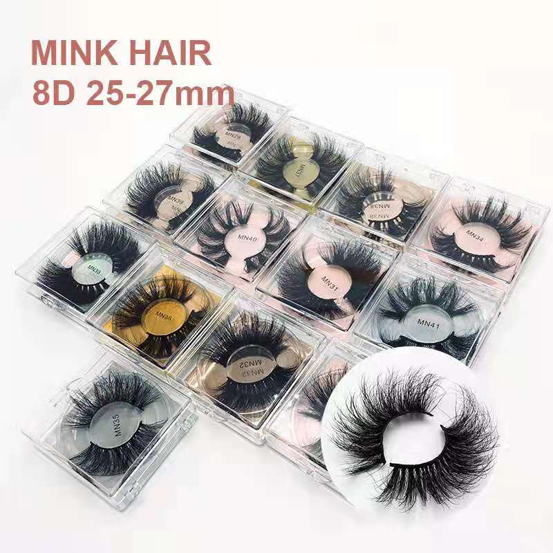 Drivworld 2021 wholesale 25mm 3d mink eyelashes vendor 27mm thick false eyelashes factory direct supply with your LOGO / Brand